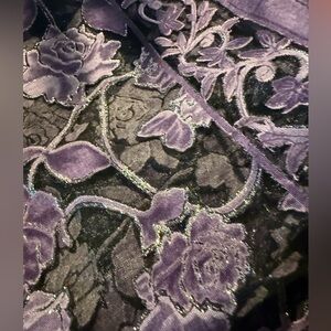 Elegant Purple Italian Burnout Scarf